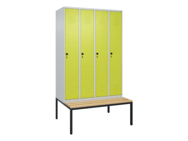 locker voor scheiding van kleding,HxBxD 2120x1200x815mm,4vak