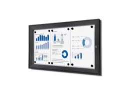 Vergrendelbaar vitrine mededelingenbord Indoor/Outdoor 3xA4 Antraciet