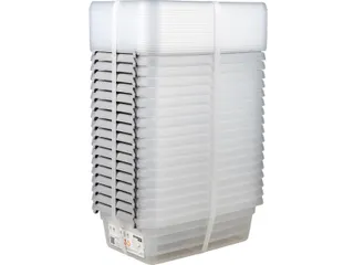 Donau Home Voedseldoos 3 Liter transparant kunststof - 3