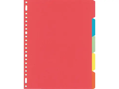 Tabbladen Kangaro A4 23-gaats PE405M 5-delig assorti karton