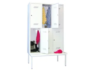 banklocker,dubbeldeks,HxBxD 2150x1200x800mm,RAL7035,front RAL7035 - 1