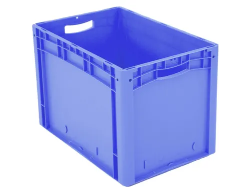 Euronorm Stapelkrat 420x600x400mm Wanden/bodem Gesloten Blauw 85l