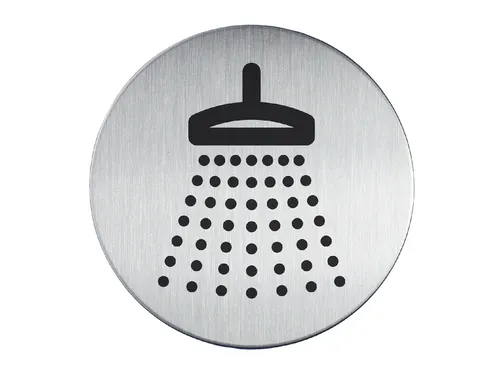 Infobord pictogram Durable 4938 douche 83Mm RVS