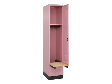 locker met bank,HxBxD 1950x400x815mm,1vak,vak B 400mm,cilinderslot