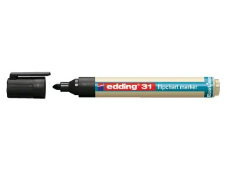 Viltstift edding 31 EcoLine voor flipover rond 1.5-3mm zwart - 1