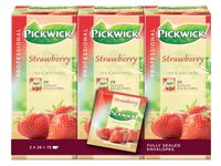 Thee Pickwick aardbeien 25 zakjes van 1.5gr