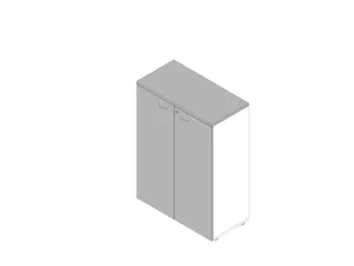 Kantoorkast Romp Wit Front Grijs bxdxh 900x450x1232mm - 1