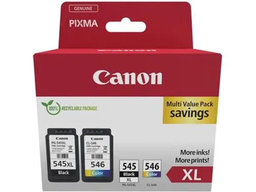 photo value pack 1 x PG-545XL + 1 x CL-546XL 8286B012, 4 kleuren