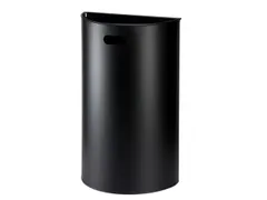 afvalbak,40l,HxBxD 647x395x195mm,wandmontage,romp staal zwart