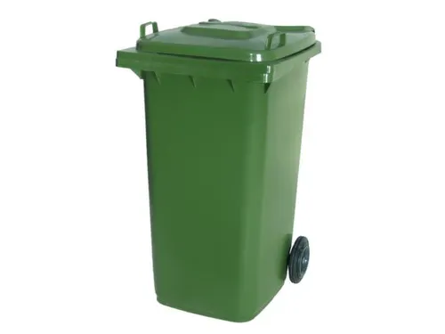 Vuilcontainer PE 240 liter HxBxD 1100x580x740mm met wielen groen