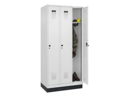 locker,HxBxD 1950x900x500mm,3vak,vak B 300mm,draaigrendel,sokkel