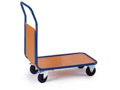 kopwandwagen,draagverm. 250kg,laadvl. LxB 800x500mm,houtplaat,1wand