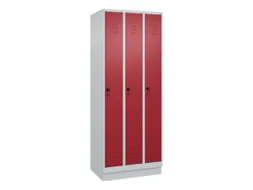 locker,HxBxD 1950x750x500mm,3vak,vak B 250mm,draaigrendel,sokkel