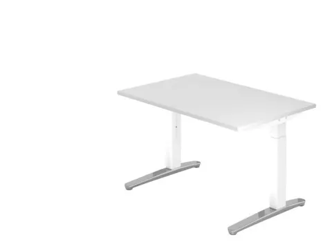 In hoogte verstelbaar bureau,HxBxD 680-850x1200x800mm,blad wit