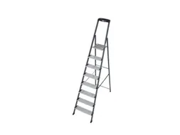 trapladder,eenzijdig,8treden,bordes m. antislip elementen,Stand H 1,7m