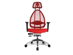 Bureaustoel Rood Zitting H X B X D 430-520X 480X 500Mm Netrug Synchroo