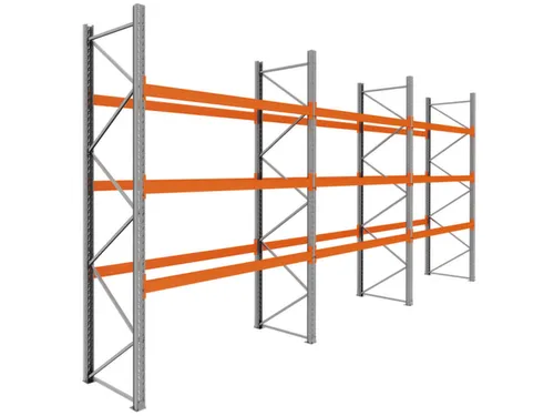 palletstelling,basis+2xaanbouw,HxBxD 3990x8500x1100mm,vakl. 3000kg