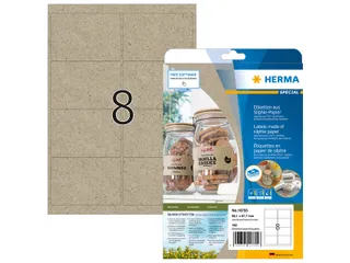 HERMA 10755 Silphie-papier Etiketten A4 99,1x67,7mm bruin 160 stuks - 1