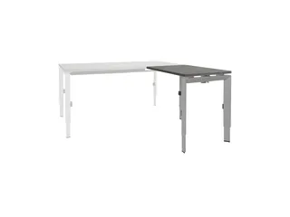 Bureau Linesto N3 aanbouwtafel 120x60cm logan eiken 25mm alu - 1