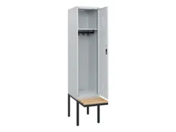 locker met bank,HxBxD 1950x400x815mm,1vak,vak B 400mm,cilinderslot