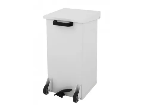 Mobiele Carro-Kick Pedaalemmer 55 Liter Wit Vuurbestendig