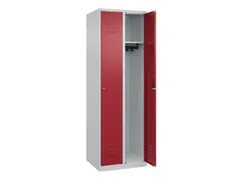 locker,HxBxD 1850x600x500mm,2vak,vak B 300mm,cil.-slot,staand op vloer