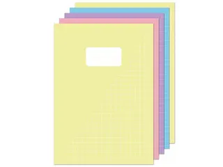 Schrift Kangaro A4 ruit 10mm pastel assorti kleuren pak a 5 stuks - 1