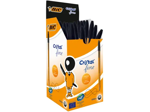 Balpen Bic Cristal fijn zwart