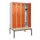 locker met bank,HxBxD 2120x1200x815mm,4vak,vak B 300mm,draaigrendel