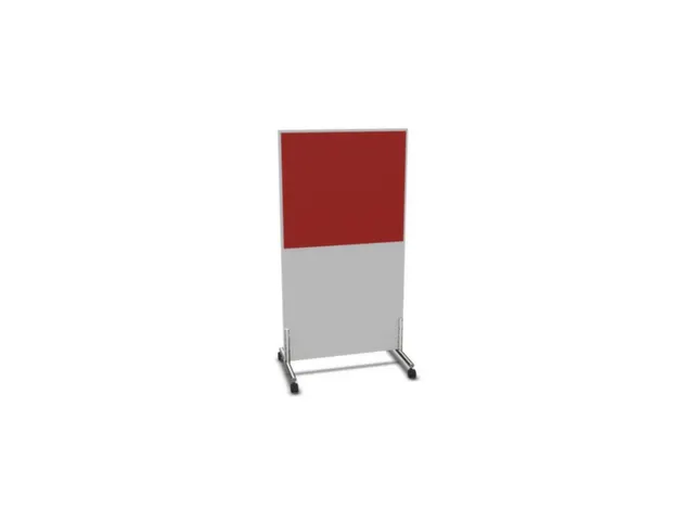 scheidingswand,HxB 1545x800mm,MP-lichtgrijs,BN4011-rood