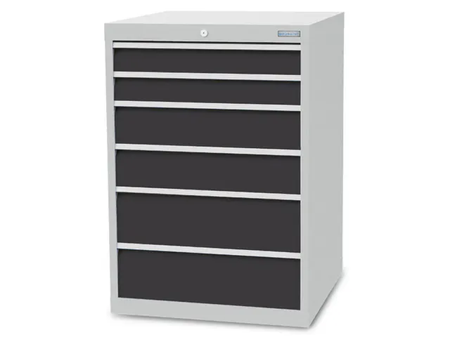 ladekast,HxBxD 1019x705x736mm,6lade(n),cilinderslot,romp RAL7035