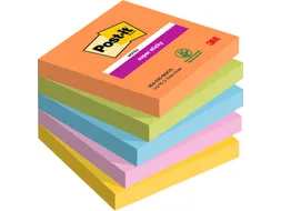 Memoblok 3M Post-it 654 Super Sticky 76x76mm BOOST 5x90vel