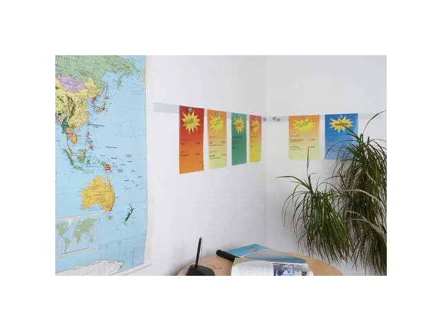 Wandlijst MAUL Standard zelfklevend 50cm incl 2 magneten wit