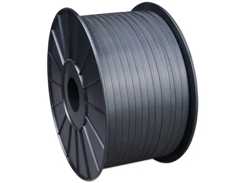 Omsnoeringsband Handmatig zwart 12.00 x 0.400 mm x 2000.00 m