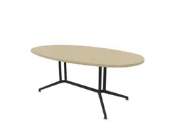 vergadertafel,HxBxD 740x2000x1100mm,ovaal,V-vormonderstel donkergrijs