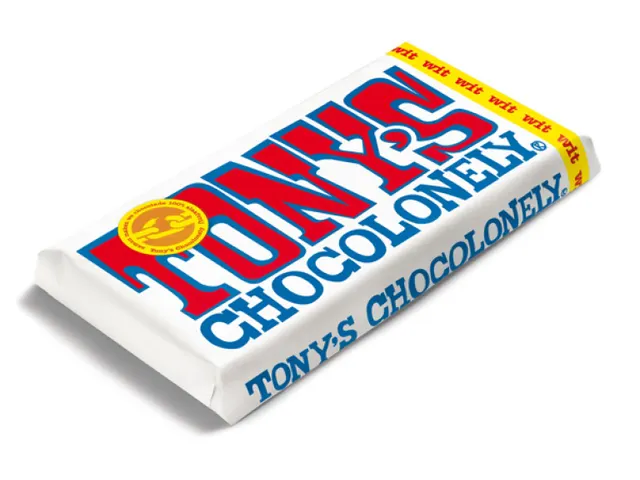Chocolade Tony's Chocolonely reep 180gr wit