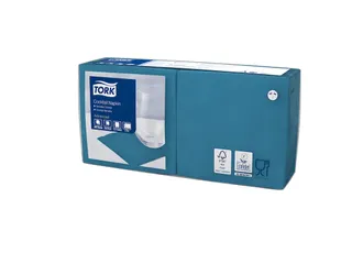 Tork 477839 Cocktailservet Advanced Blauwgroen 24x24cm - 2