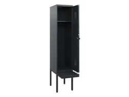 locker met bank,HxBxD 1950x400x815mm,1vak,vak B 400mm,draaigrendel