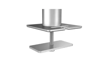 Monitorarm voor 2 schermen bureaubevestiging met bladdoorvoer Zilver - 6