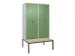 locker voor scheiding van kleding,HxBxD 2120x1200x815mm,4vak