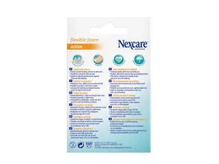 Wondpleister Nexcare active flexible foam waterbestendig 6x10cm 10 stu - 6