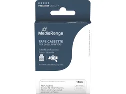 Labeltape voor Brother Tz231S 12mmx4m zwart op wit gelamineerd
