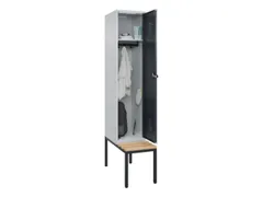 locker met bank,HxBxD 2120x400x815mm,1vak,vak B 400mm,draaigrendel