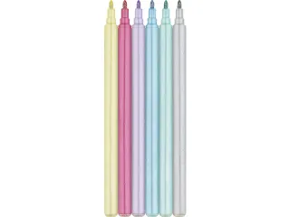 Viltstiften Faber-Castell Unicorn 18x standaard kleuren + 6x pastel kl - 7