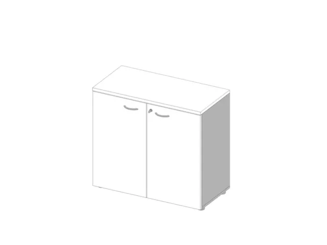 Kantoorkast Romp Aluminium Front Wit bxdxh 900x450x815mm