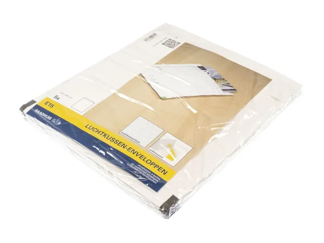 Luchtkussenenvelop Raadhuis 220x265mm E15 wit plakstrip krimp a 5 stuk