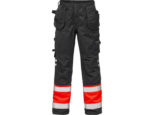 Fristads 100978-396 werkbroek, rood/zwart, maat 62, per stuk