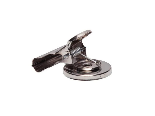 Papierklem MAUL Bulldog met magneet 40mm capaciteit 15mm zilver