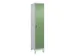 locker voor scheiding van kleding,HxBxD 1950x400x500mm,1vak