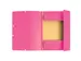 Elastomap 3 kleppen glanskarton 400g/m2 A4 Roze